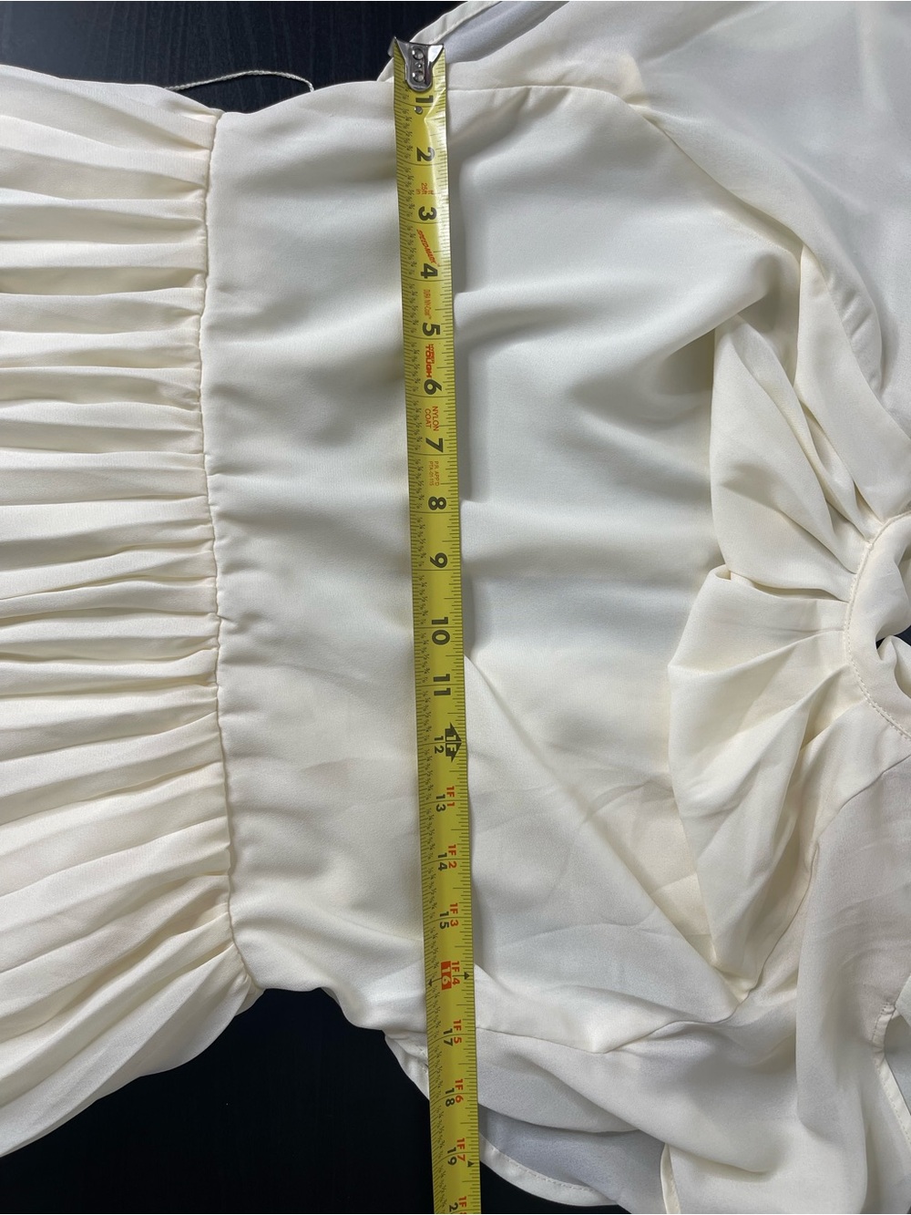 NWOT Karen Millen high neck tie pleated midi dress size 4 white - Picture 12 of 16
